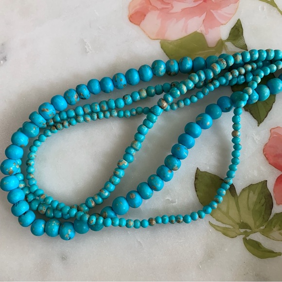 TURQUOISE TRIPLE STRAND NECKLACE - Picture 9 of 14